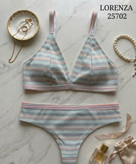 ست لباس زیر زنانه کبریتی کاپ مثلثی برند Lorenza کد 2570 (سایز L و XL)