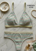 ست لباس زیر زنانه کبریتی کاپ مثلثی برند Lorenza کد 2570 (سایز L و XL)