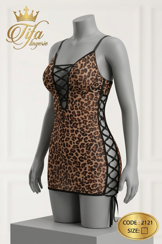 لباس خواب زنانه بیگ سایز فانتزی قزن و فنردار کد 427 (سایز 2XL و 3XL)