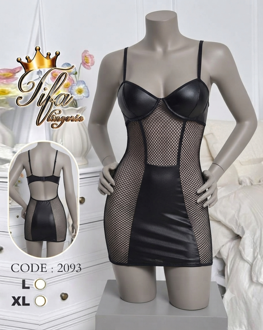 تونیک زنبوری فنردار زنانه کد 2093 (سایز L/XL)