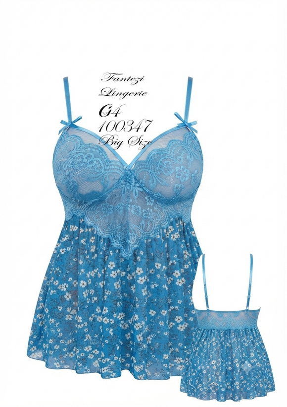 لباس خواب زنانه بیگ سایز فانتزی کد 347 (BigSize)